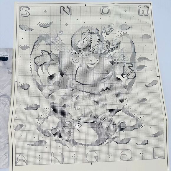 Mirabilia SNOW ANGEL Cross Stitch Pattern Chart "Giggles in the Snow" BOY GIRL - Picture 8 of 8
